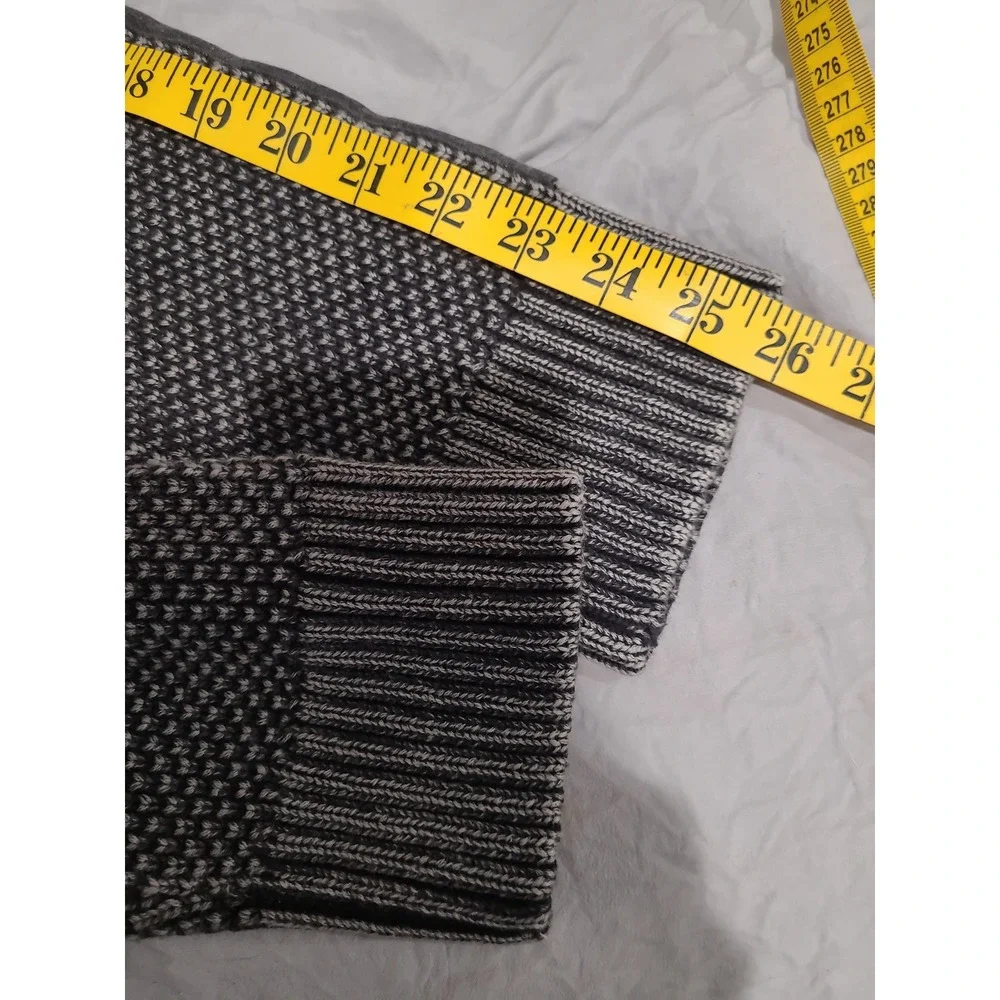 Carbon 2 Cobalt Gray 1/4 zip pullover‎ textured knit sweater Men SZ XL office